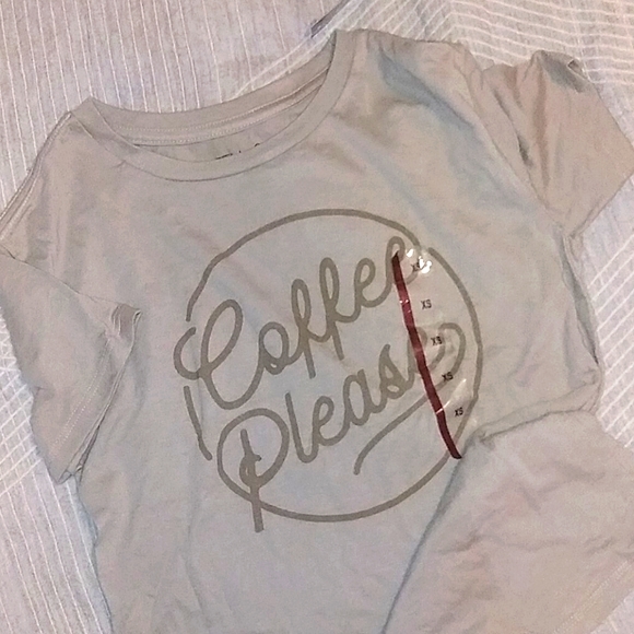 Cotton stretch Fitted Tee " Coffee Please" - Picture 3 of 3